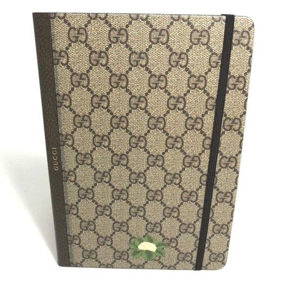 Auth GUCCI GG notebook stationery notebook PVC Beige - Picture 2 of 16